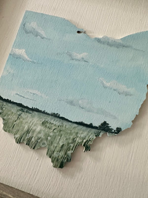 Hand Painted Ohio Cloud Sky