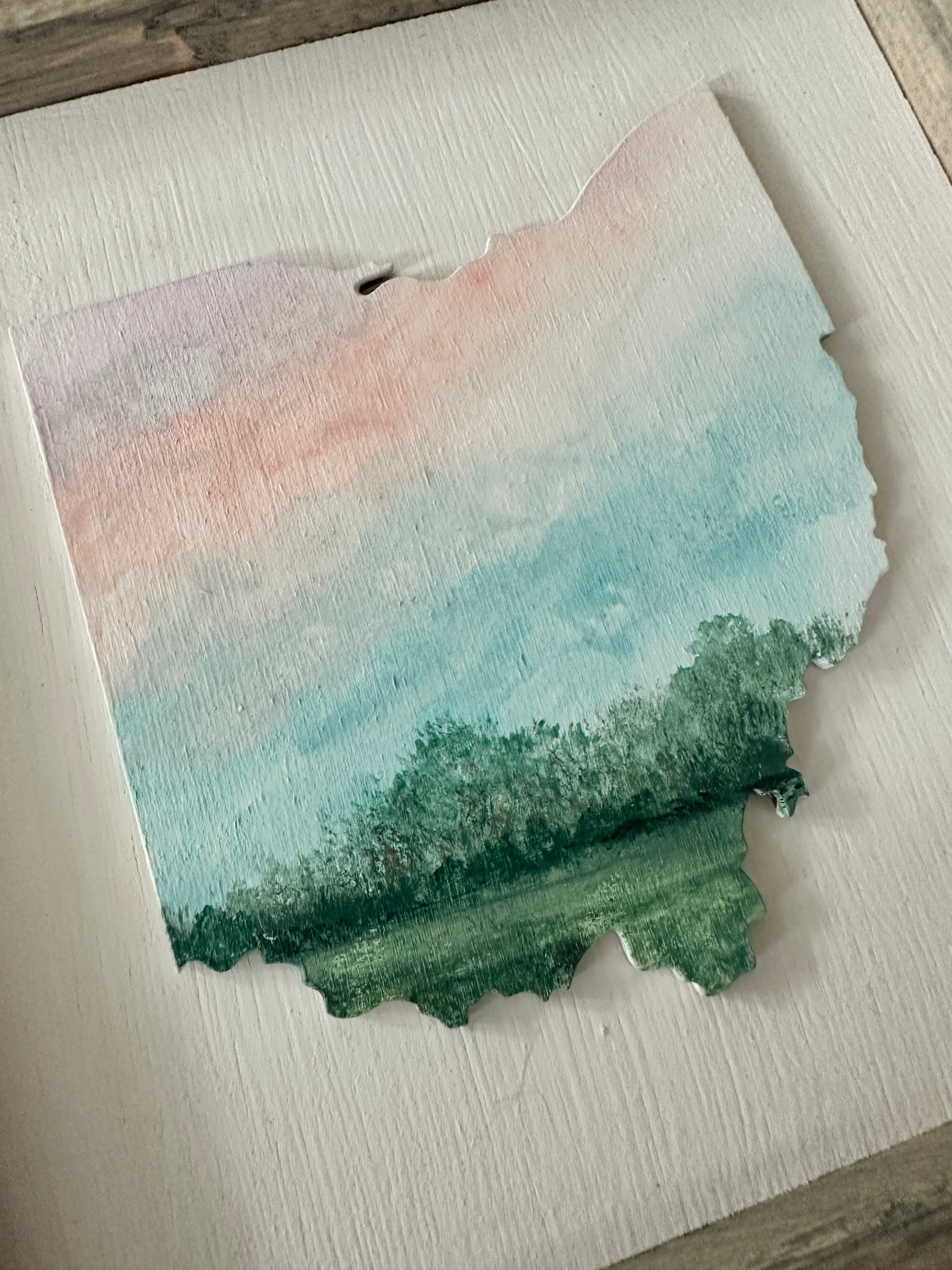 Hand Painted Ohio Pastel Sky
