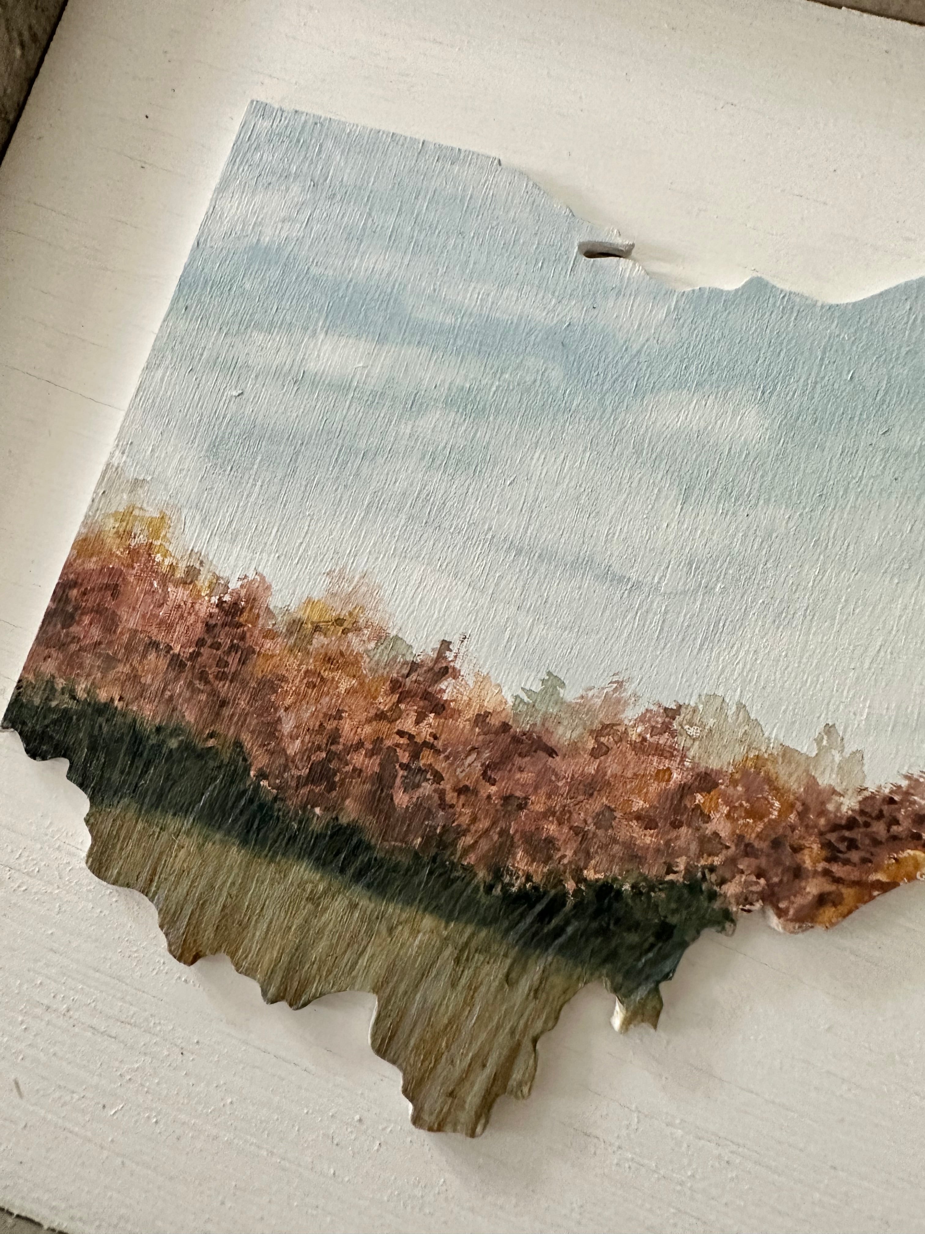 Hand Painted Ohio Fall Treeline