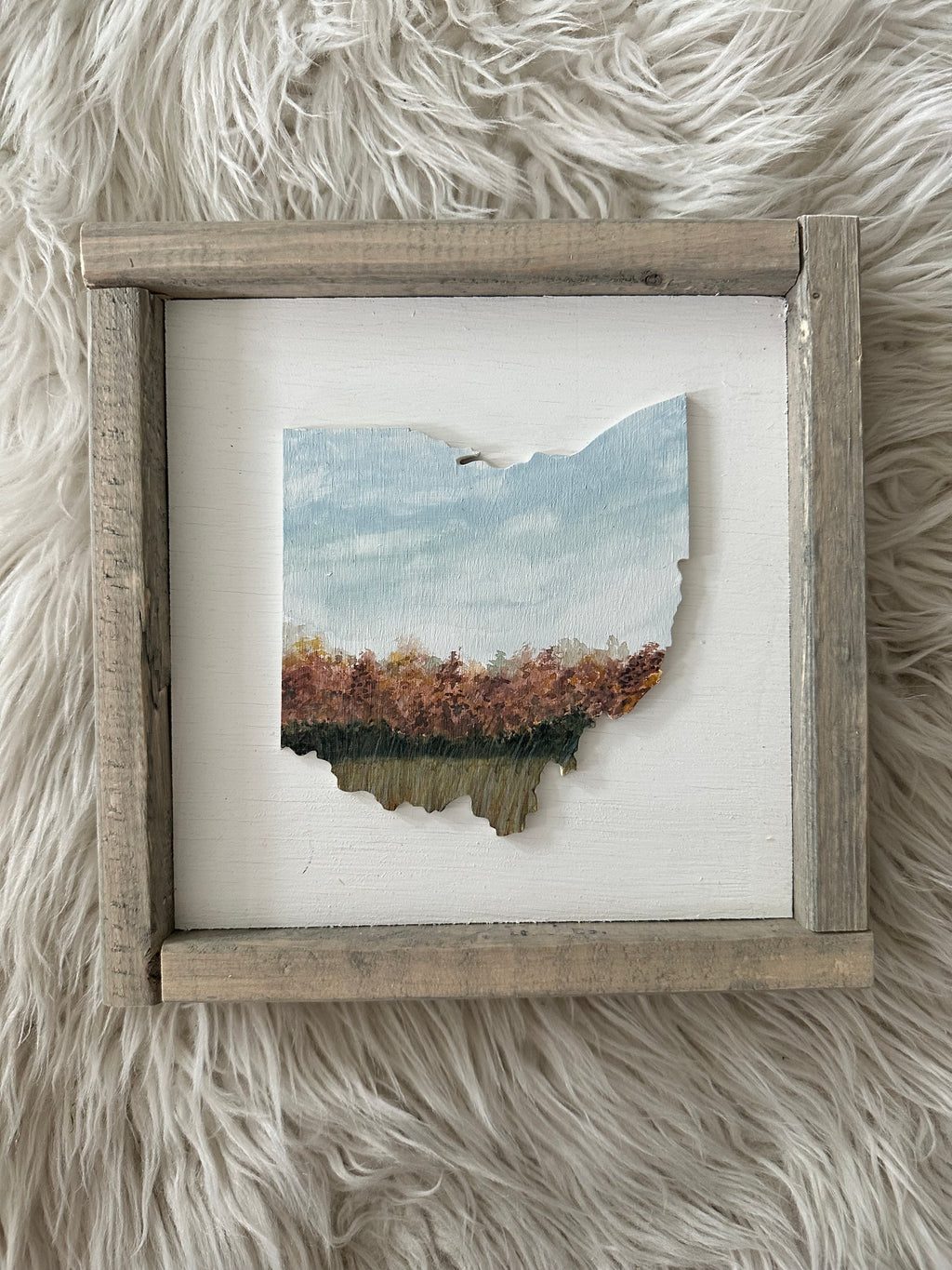 Hand Painted Ohio Fall Treeline