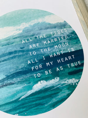 All The Tides Are Married To The Moon Circle